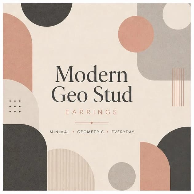 Boucles d’oreilles puces géométriques modernes
